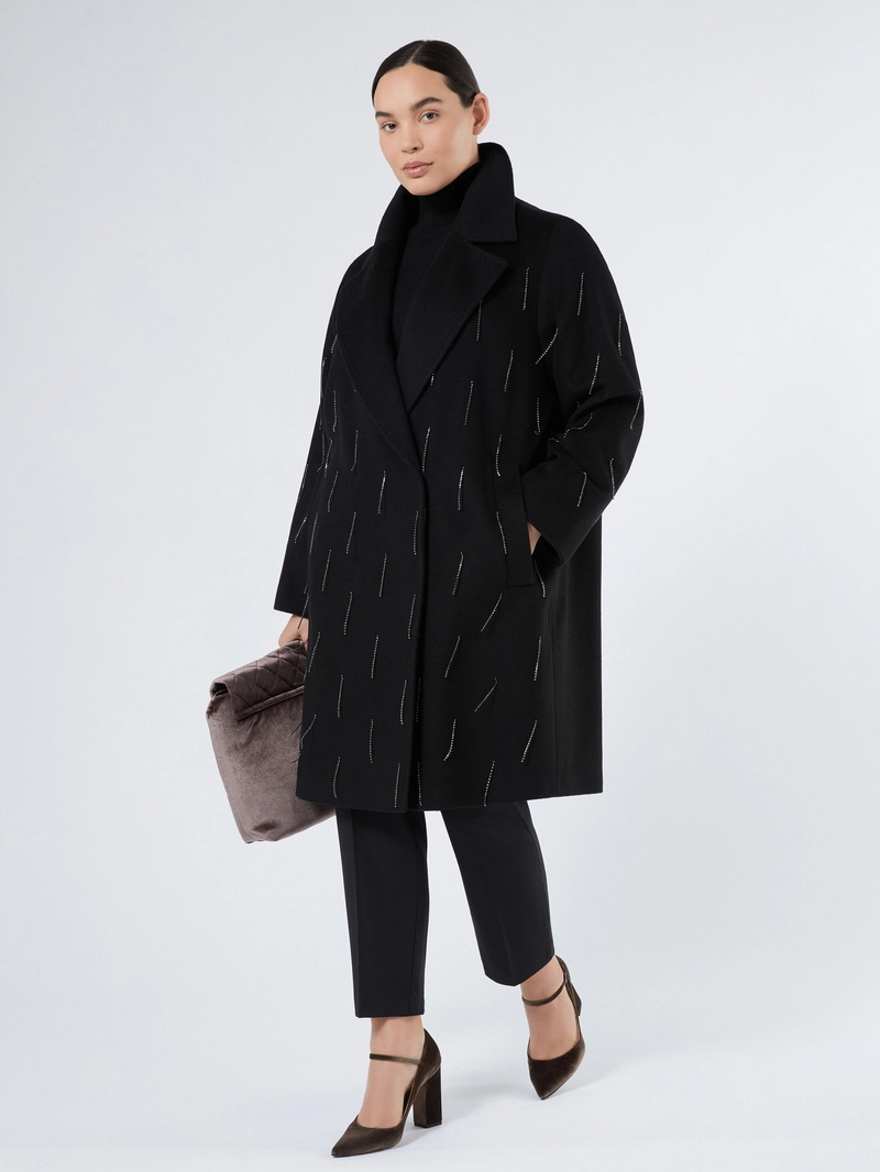 Manteau Long Femme En Laine - Automne Hiver, Coupe Classique, Mi-mollet - élégant, Chaud, Polyvalent - Tons Unis